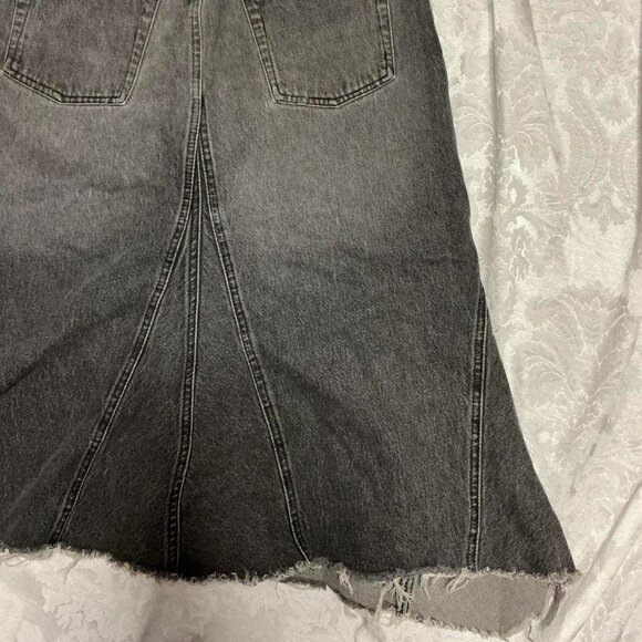 vintage black denim midi skirt size 10 - Picture 3 of 5